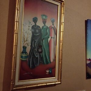 Elegant Framed Art with Gold Accents